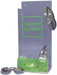 NMC - 20 Pair Stack Style Acrylic Safety Glasses Dispenser - 8 Inch Wide x 18 Inch High x 4 Inch Deep, Table and Wall Mount - Eagle Tool & Supply