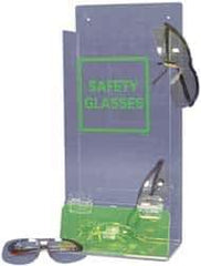 NMC - 20 Pair Stack Style Acrylic Safety Glasses Dispenser - 8 Inch Wide x 18 Inch High x 4 Inch Deep, Table and Wall Mount - Eagle Tool & Supply