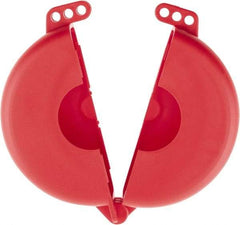 NMC - 5 to 6-1/2 Inch Valve Handle Size, Polypropylene Rotating Gate Valve Wheel Lockout - 3/8 Inch Max Shackle Diameter, Red - Eagle Tool & Supply