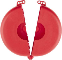 NMC - 6-1/2 to 10 Inch Valve Handle Size, Polypropylene Rotating Gate Valve Wheel Lockout - 3/8 Inch Max Shackle Diameter, Red - Eagle Tool & Supply