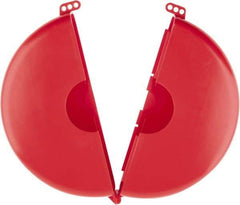 NMC - 10 to 14 Inch Valve Handle Size, Polypropylene Rotating Gate Valve Wheel Lockout - 3/8 Inch Max Shackle Diameter, Red - Eagle Tool & Supply