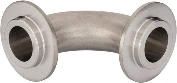 VNE - 1", E-Line Style, Sanitary Stainless Steel Pipe 90° Elbow - Male x Male Connection, Grade 304 - Eagle Tool & Supply