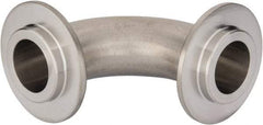 VNE - 1", E-Line Style, Sanitary Stainless Steel Pipe 90° Elbow - Male x Male Connection, Grade 304 - Eagle Tool & Supply