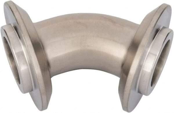 VNE - 1", E-Line Style, Sanitary Stainless Steel Pipe 45° Elbow - Male x Male Connection, Grade 304 - Eagle Tool & Supply