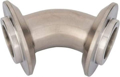 VNE - 1", E-Line Style, Sanitary Stainless Steel Pipe 45° Elbow - Male x Male Connection, Grade 304 - Eagle Tool & Supply