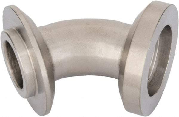 VNE - 1", E-Line Style, Sanitary Stainless Steel Pipe 45° Elbow - Male x Female Connection, Grade 304 - Eagle Tool & Supply