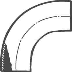 VNE - 1-1/2", Unpolished Style, Sanitary Stainless Steel Pipe 90° Elbow - Butt Weld x Butt Weld Connection, Grade 316L - Eagle Tool & Supply
