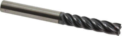 Accupro - 5/16", 1-3/8" LOC, 5/16" Shank Diam, 3" OAL, 5 Flute, Solid Carbide Square End Mill - Single End, AlTiN Finish, Spiral Flute, Variable° Helix, Centercutting, Right Hand Cut, Right Hand Flute - Eagle Tool & Supply