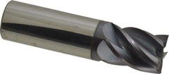 Accupro - 3/4", 1" LOC, 3/4" Shank Diam, 3" OAL, 5 Flute, Solid Carbide Square End Mill - Single End, AlTiN Finish, Spiral Flute, Variable° Helix, Centercutting, Right Hand Cut, Right Hand Flute - Eagle Tool & Supply