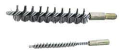 Value Collection - 4-1/2" Diam Helical Steel Tube Brush - 0.016" Filament Diam, 4-1/4" Brush Length, 7-1/2" OAL, 1/2-12 Male Shank - Eagle Tool & Supply