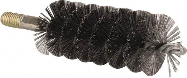 Value Collection - 1-3/4" Diam Helical Steel Tube Brush - 0.012" Filament Diam, 4-1/4" Brush Length, 7-1/2" OAL, 1/2-12 Male Shank - Eagle Tool & Supply