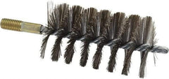 Value Collection - 2-1/2" Diam Helical Steel Tube Brush - 0.012" Filament Diam, 4-1/4" Brush Length, 7-1/2" OAL, 1/2-12 Male Shank - Eagle Tool & Supply
