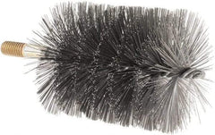 Value Collection - 3-1/2" Diam Helical Steel Tube Brush - Single Spiral, 0.016" Filament Diam, 4-1/4" Brush Length, 7-1/2" OAL, 1/2-12 Male Shank - Eagle Tool & Supply
