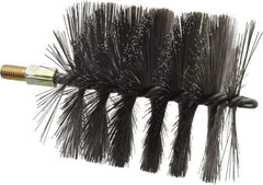 Value Collection - 5" Diam Helical Steel Tube Brush - 0.016" Filament Diam, 4-1/4" Brush Length, 7-1/2" OAL, 1/2-12 Male Shank - Eagle Tool & Supply
