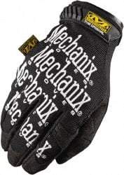 Mechanix Wear - Size M (9) Synthetic Leather General Protection Work Gloves - For Mechanic's & Lifting, Uncoated, Hook & Loop Cuff, Full Fingered, Black, Paired - Eagle Tool & Supply