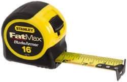 Stanley - 16' x 1-1/4" Yellow Blade Tape Measure - 1/16" Graduation, Inch Graduation Style, Yellow/Black Case - Eagle Tool & Supply