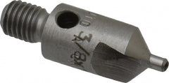 Made in USA - 1-1/8" OAL, 3/8" Head Diam, 2 Flute, 100° Incl Angle, Integral Pilot, Adjustable Stop Countersink - Eagle Tool & Supply