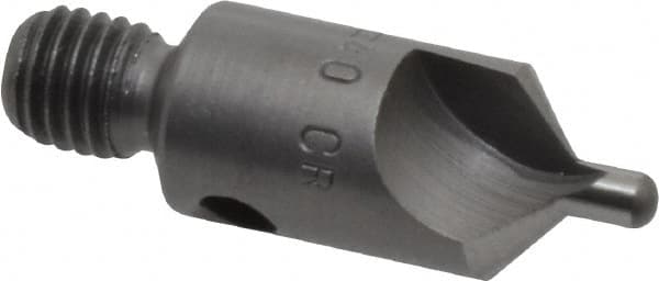 Made in USA - 1-1/8" OAL, 3/8" Head Diam, 2 Flute, 100° Incl Angle, Integral Pilot, Adjustable Stop Countersink - Eagle Tool & Supply