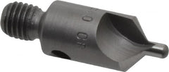 Made in USA - 1-1/8" OAL, 3/8" Head Diam, 2 Flute, 100° Incl Angle, Integral Pilot, Adjustable Stop Countersink - Eagle Tool & Supply