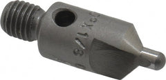 Made in USA - 1-1/8" OAL, 3/8" Head Diam, 2 Flute, 100° Incl Angle, Integral Pilot, Adjustable Stop Countersink - Eagle Tool & Supply