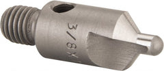 Made in USA - 1-1/8" OAL, 3/8" Head Diam, 2 Flute, 100° Incl Angle, Integral Pilot, Adjustable Stop Countersink - Eagle Tool & Supply