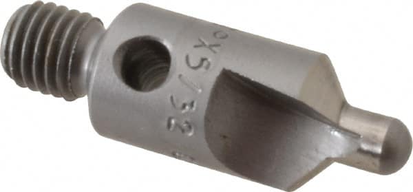 Made in USA - 2-1/2" OAL, 3/8" Head Diam, 2 Flute, 100° Incl Angle, Integral Pilot, Adjustable Stop Countersink - Eagle Tool & Supply