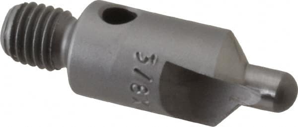 Made in USA - 2-1/2" OAL, 3/8" Head Diam, 2 Flute, 100° Incl Angle, Integral Pilot, Adjustable Stop Countersink - Eagle Tool & Supply