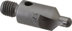 Made in USA - 2-1/2" OAL, 3/8" Head Diam, 2 Flute, 100° Incl Angle, Integral Pilot, Adjustable Stop Countersink - Eagle Tool & Supply
