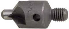 Made in USA - 2-1/2" OAL, 1/2" Head Diam, 3 Flute, 100° Incl Angle, Integral Pilot, Adjustable Stop Countersink - Eagle Tool & Supply