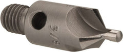 Made in USA - 1-1/8" OAL, 3/8" Head Diam, 3 Flute, 100° Incl Angle, Integral Pilot, Adjustable Stop Countersink - Eagle Tool & Supply