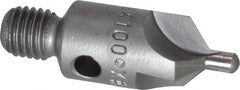 Made in USA - 1-1/8" OAL, 3/8" Head Diam, 3 Flute, 100° Incl Angle, Integral Pilot, Adjustable Stop Countersink - Eagle Tool & Supply