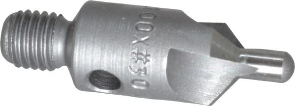 Made in USA - 1-1/8" OAL, 3/8" Head Diam, 3 Flute, 100° Incl Angle, Integral Pilot, Adjustable Stop Countersink - Eagle Tool & Supply