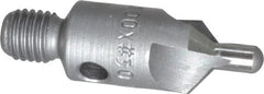 Made in USA - 1-1/8" OAL, 3/8" Head Diam, 3 Flute, 100° Incl Angle, Integral Pilot, Adjustable Stop Countersink - Eagle Tool & Supply