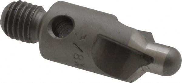 Made in USA - 2-1/2" OAL, 3/8" Head Diam, 3 Flute, 100° Incl Angle, Integral Pilot, Adjustable Stop Countersink - Eagle Tool & Supply