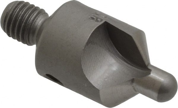 Made in USA - 2-1/2" OAL, 1/2" Head Diam, 2 Flute, 100° Incl Angle, Integral Pilot, Adjustable Stop Countersink - Eagle Tool & Supply