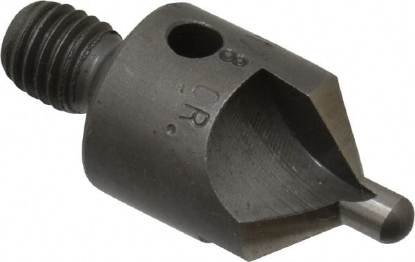 Made in USA - 2-1/2" OAL, 1/2" Head Diam, 3 Flute, 100° Incl Angle, Integral Pilot, Adjustable Stop Countersink - Eagle Tool & Supply