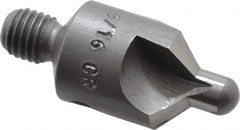 Made in USA - 2-1/2" OAL, 1/2" Head Diam, 3 Flute, 100° Incl Angle, Integral Pilot, Adjustable Stop Countersink - Eagle Tool & Supply