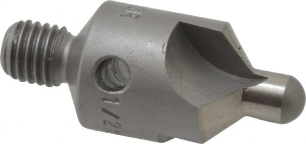 Made in USA - 2-1/2" OAL, 1/2" Head Diam, 3 Flute, 100° Incl Angle, Integral Pilot, Adjustable Stop Countersink - Eagle Tool & Supply