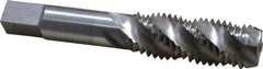 Interstate - 3/4-10 UNC 4 Flute Modified Bottoming Spiral Flute Tap - High Speed Steel, Bright Finish, 4-1/4" OAL, Right Hand Flute, Right Hand Thread, H3 - Eagle Tool & Supply