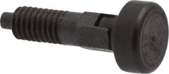 Gibraltar - M6x1.0, 13mm Thread Length, 0.118" Max Plunger Diam, 0.11 Lb Init to 0.34 Lb Final End Force, Locking Knob Handle Plunger - Delrin Knob, 0.63" Body Length, 1/2" Length Under Head/Shoulder, 0.118" Plunger Projection - Eagle Tool & Supply