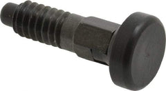Gibraltar - 1/4-20, 0.16" Max Plunger Diam, 0.12 Lb Init to 0.36 Lb Final End Force, Locking Knob Handle Plunger - Delrin Knob, 0.63" Body Length, 1/2" Length Under Head/Shoulder, 0.13" Plunger Projection - Eagle Tool & Supply