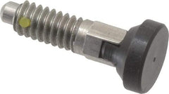 Gibraltar - 1/4-20, 0.16" Max Plunger Diam, 0.12 Lb Init to 0.36 Lb Final End Force, Locking Knob Handle Plunger - Delrin Knob, 0.63" Body Length, 1/2" Length Under Head/Shoulder, 0.13" Plunger Projection - Eagle Tool & Supply