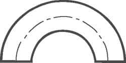 VNE - 4", Unpolished Style, Sanitary Stainless Steel Pipe 180° U Bend - Butt Weld x Butt Weld Connection, Grade 304 - Eagle Tool & Supply