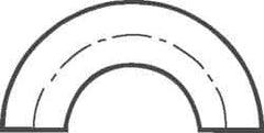 VNE - 1", Weld Style, Sanitary Stainless Steel Pipe 180° U Bend - Butt Weld x Butt Weld Connection, Grade 316L - Eagle Tool & Supply