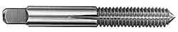 Kennametal - 1-8 UNC 3B 4 Flute Oxide Finish High Speed Steel Straight Flute Standard Hand Tap - Plug, Right Hand Thread, 5-1/8" OAL, 2-1/2" Thread Length, H4 Limit, Oversize - Eagle Tool & Supply