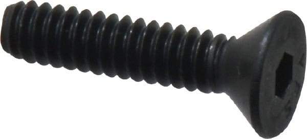 Value Collection - #10-24 UNC Hex Socket Drive, 82° Flat Screw - Alloy Steel, Black Oxide Finish, Fully Threaded, 7/8" OAL - Eagle Tool & Supply