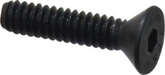Value Collection - #10-24 UNC Hex Socket Drive, 82° Flat Screw - Alloy Steel, Black Oxide Finish, Fully Threaded, 7/8" OAL - Eagle Tool & Supply