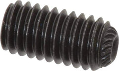 Value Collection - 3/8-16 UNC, 3/4" OAL, Knurled Cup Point Set Screw - Grade ASTM F912 Alloy Steel, 3/16" Key - Eagle Tool & Supply