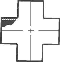VNE - 3", Unpolished Style, Sanitary Stainless Steel Pipe Cross - All Butt Weld Connection, Grade 304 - Eagle Tool & Supply