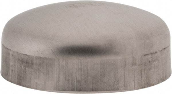 VNE - 2-1/2", Unpolished Style, Sanitary Stainless Steel Pipe End Cap - Butt Weld Connection, Grade 316L - Eagle Tool & Supply